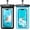Black & Blue, variant on Waterproof Phone Pouch, IPX8 Waterproof Phone Case for iPhone 17/16/15/14 Pro Max, Cell Phone Dry Bag for Beach & Cruise Essentials, Touch Screen, Lanyard Included, 2 Pack (Fits Up to 8.9”)