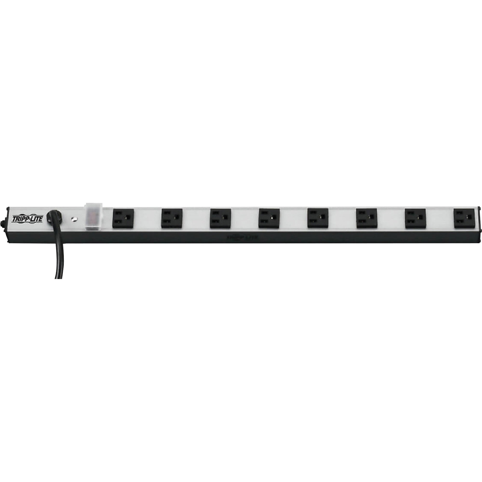 "Tripp Lite 8 Outlet Power Strip, Long Cord 15 ft, 120V, 15A, 24 inch