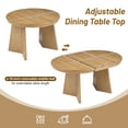 thumbnail image 6 of Harper & Bright Designs Round Extendable Dining Table Set for 4, Retro Kitchen Dining Table and 4 Upholstered Chairs with Rattan Backrests for Dining Room, Natural Wood Wash, 6 of 12