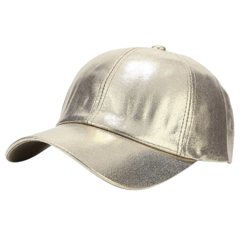 Shiny Metallic Snapback Hat 