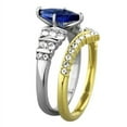 thumbnail image 4 of Luxe Jewelry Designs 2-Piece Women's Stainless Steel Ring Set with Montana Synthetic Glass Stone,, 4 of 4