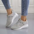 thumbnail image 5 of Zapatos de cuña informales de gran tamaño con tira dorada, zapatillas cómodas antideslizantes para correr para mujer, uso diario, 5 of 5