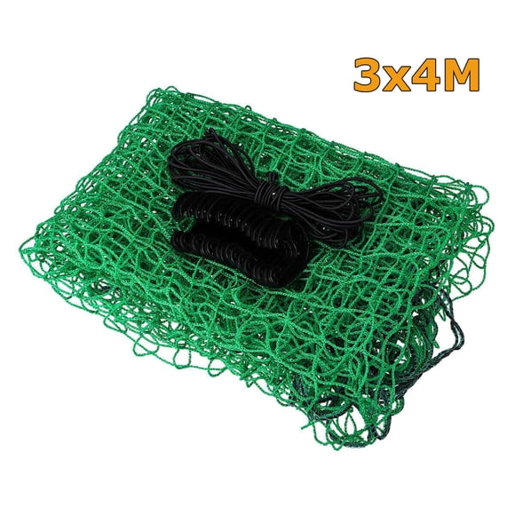 Transparent And Ventilated Nylon Cargo Net For Trailers, Flexible Coverage Adapts To Different Cargo Sizes, 35Mm Square Hole Mesh Prevents Cargo From Falling Off (Green)