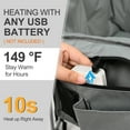 thumbnail image 2 of MOPHOTO Oversized Heated Camping Chair,Patio Lounge Chairs with 3 Heat Levels,Portable Folding Heated Chair Round Moon Saucer Folding Lawn Chair, 2 of 8