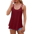 thumbnail image 4 of BadPiggies Womens Spaghetti Strap Tank Top Summer Sleeveless Scoop Neck Loose Camisole Eyelet Embroidery Flowy Shirts, 4 of 9