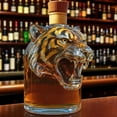 thumbnail image 2 of Shoreew Tiger Shape Whiskey Bottle 3D Animal Decanter 300ml Unique Glass Whiskey Bottle Gift for Whiskey Lovers Pet Enthusiasts, 2 of 6
