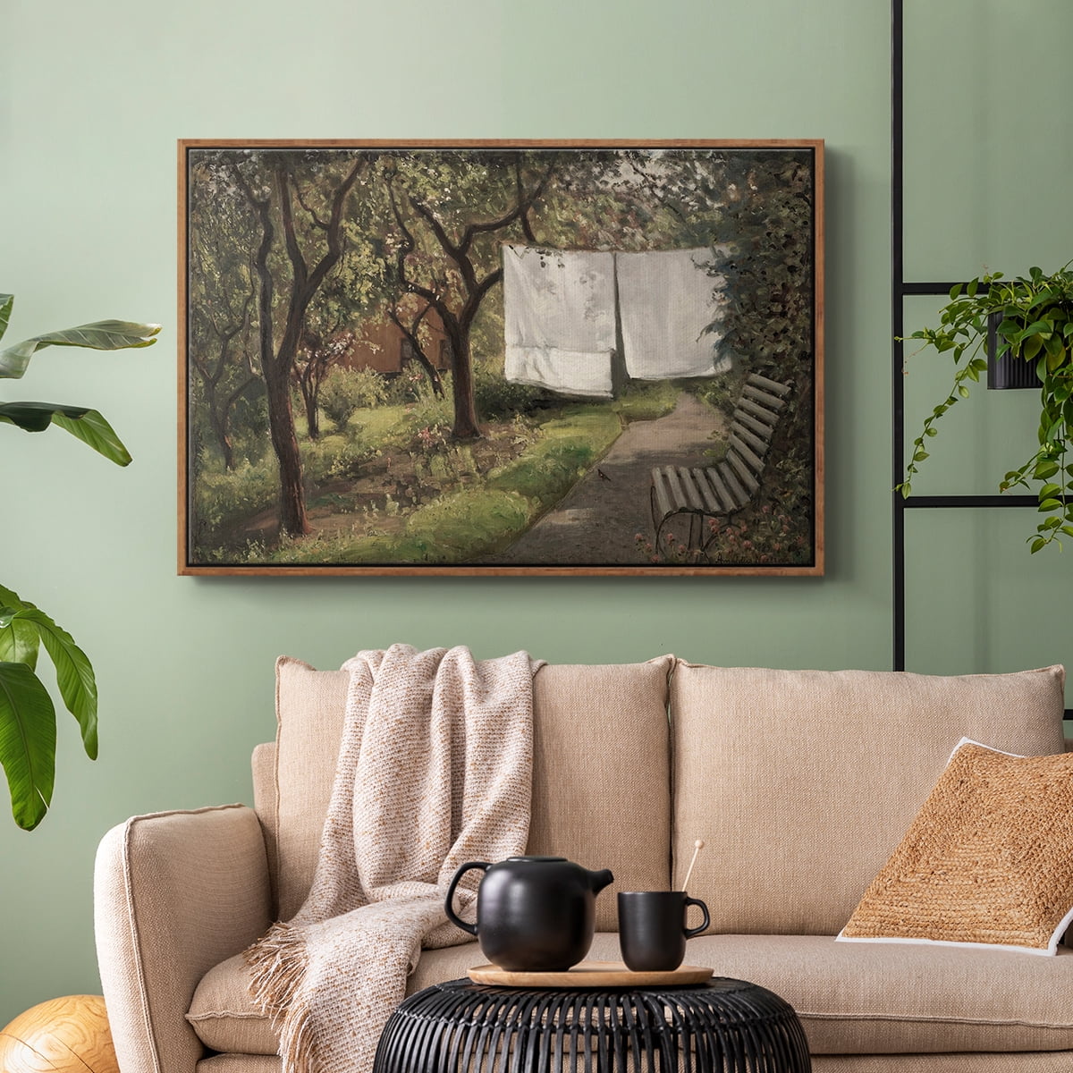 Vintage Landscape-CCCLXI By Wexford Home Framed in Walnut Wood Gallery Wrapped Canvas 17 in. x 25 in.