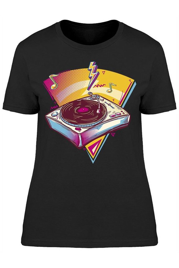 Funky Retro Dj  T-Shirt Women -Image by Shutterstock, Female Medium