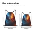 thumbnail image 2 of Disketp Red And Blue Fire Dragon E Print Drawstring Backpack Drawstring Gym Bags Draw String Bags for Sports, Gym, Travel, Swimming, Beach-Medium, 2 of 6