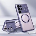 thumbnail image 1 of Funda Magsafe para Samsung Galaxy S24 Ultra con soporte Invisible para cámara, cubierta a prueba de golpes de parachoques de Metal ultrafina, 1 of 5