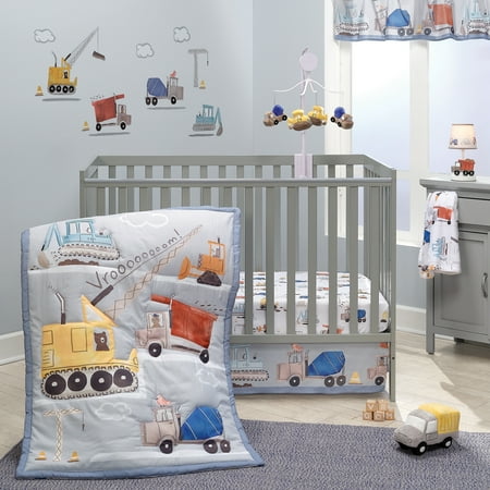UPC: 0084122016040 | Bedtime Originals Construction Zone 3-Piece Trucks Nursery Baby Crib Bedding Set