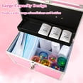 thumbnail image 4 of LDHHYH 12 x 7 x 7.5 Inch Medication Lock Box with Key, Locking Box with Portable Storage Case, Security Lock Boxes Medicine Storage Box for Cash, Medicine, Documents and Valuables - Pink, 4 of 7