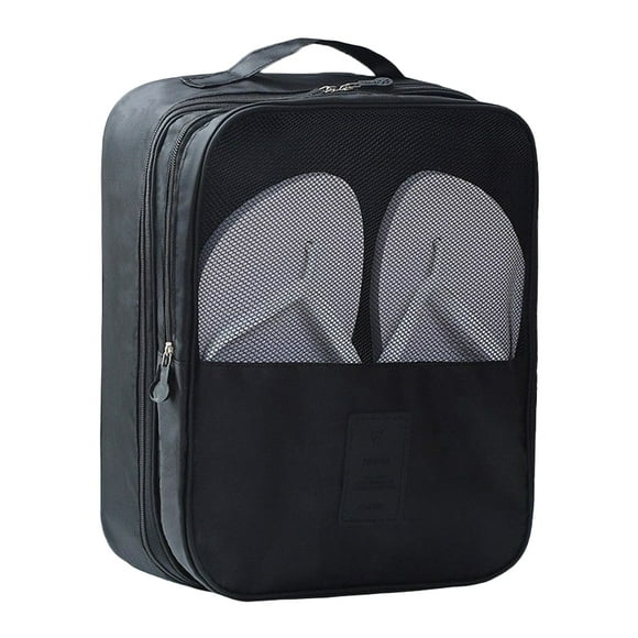 Minnieouse Bolsa de almacenamiento de zapatos, zapatillas de deporte, bolsa con cremallera a prueba de polvo y agujero de malla, organizador de soporte para Envolturas para manijas de equipaje Negro Minnieouse AP012004-01