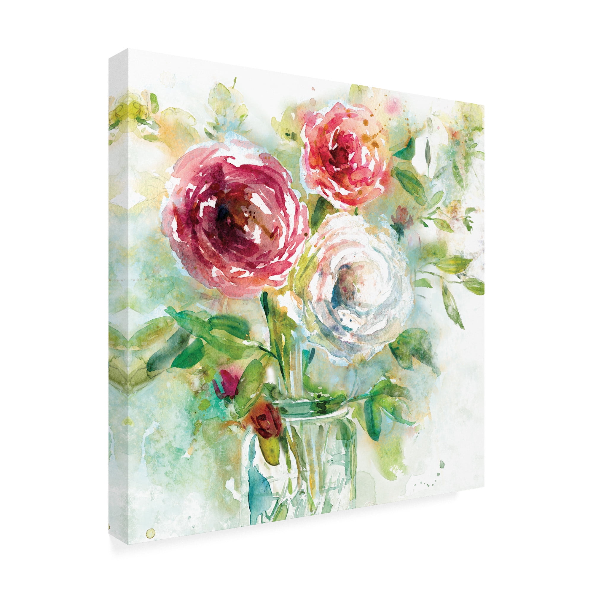 Trademark Fine Art 'Garden Jar I' Canvas Art by Elizabeth Franklin
