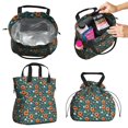 thumbnail image 2 of Pioneer Flower Floral Print Pattern Drawstring Lunch Bag Women - Drawstring Lunch Bag Insulated for Work Office - Stain-Resistant Large Lunchbags for Women with Multi-Pockets, 2 of 6