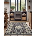 thumbnail image 5 of Unique Loom Narenj Collection Area Rug - Newcastle (3' x 5' 1" Rectangle Navy Blue/Beige), 5 of 6