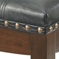 thumbnail image 4 of TMS 30" Biscoe Padded Saddle Bar Stool, Set of 2, Walnut/Black, 4 of 5