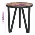 thumbnail image 3 of vidaXL Tea Table Black and Yellow Ø35 cm MDF, 3 of 3