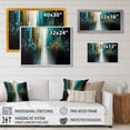 thumbnail image 4 of Designart Abstract Geometric Black And Green II Canvas Wall Art, 4 of 5