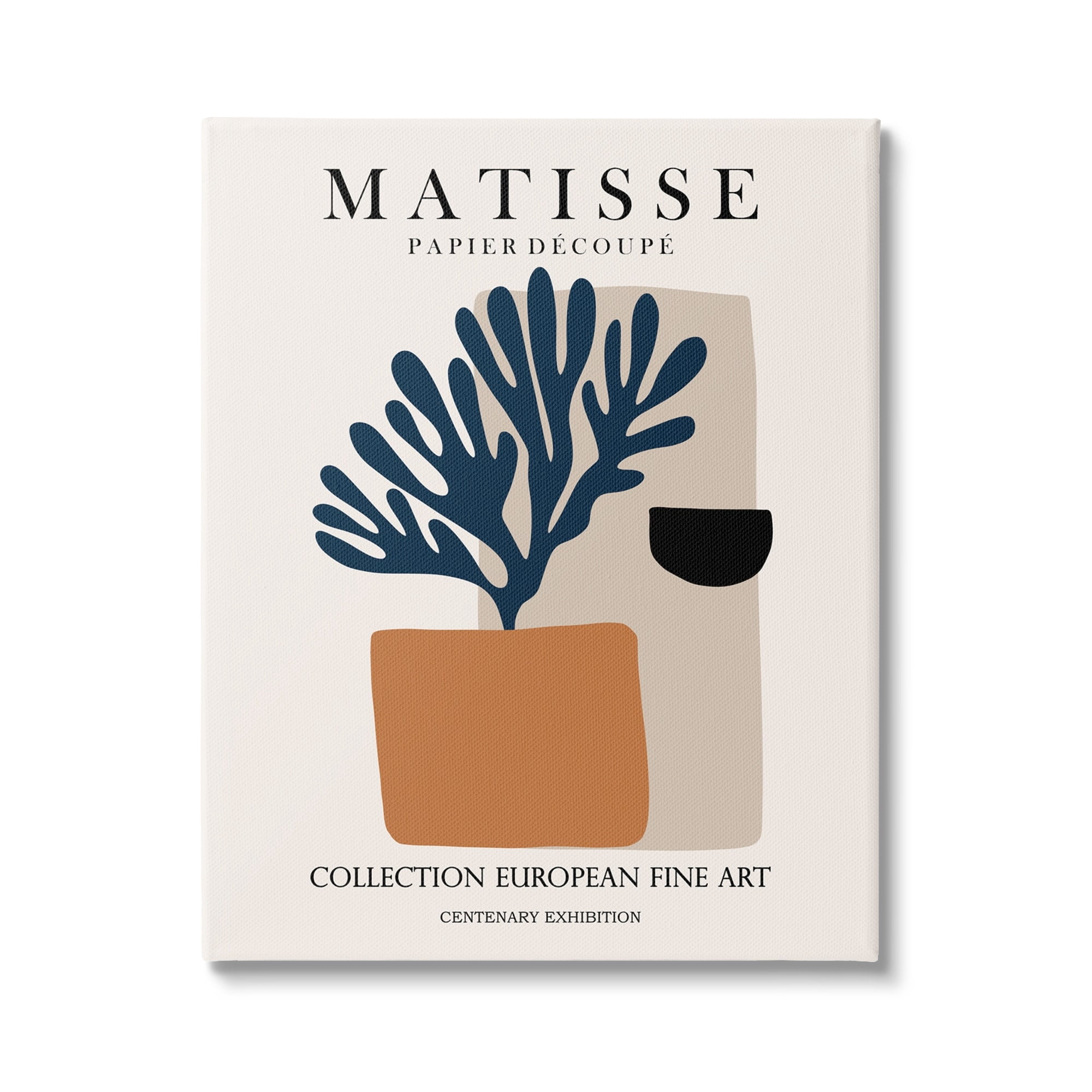 Stupell Industries Geometric Shapes Floral Botanicals Neutral Matisse Design Canvas Wall Art, 24 x 30, Design by Ros Ruseva