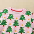 thumbnail image 3 of Bellafa 100% Cotton Toddler Baby Girls Christmas Sweatshirts Casual Pullover Crewneck Graphic Long Sleeve Tops Shirts Clothes 2T-7T, 3 of 7