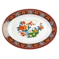 thumbnail image 1 of Excellante Peacock Melamine Dinnerware Collection 7 oz, 9" x 6 3/4" Deep Platter, Comes in Dozen, 1 of 3