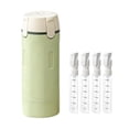 thumbnail image 5 of 4-in-1 Travel Dispenser Bottle with Scale and Label, 4 Pack 30ml Refillable Leak Proof Transparent Toiletry Containers for Shampoo Lotion Conditioner Cream, Green, 5 of 7