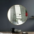 thumbnail image 4 of Gymax Miroir Rond Moderne en Métal de 27,5 Po Mural pour Salle de Bain et Entrée Or, 4 of 10