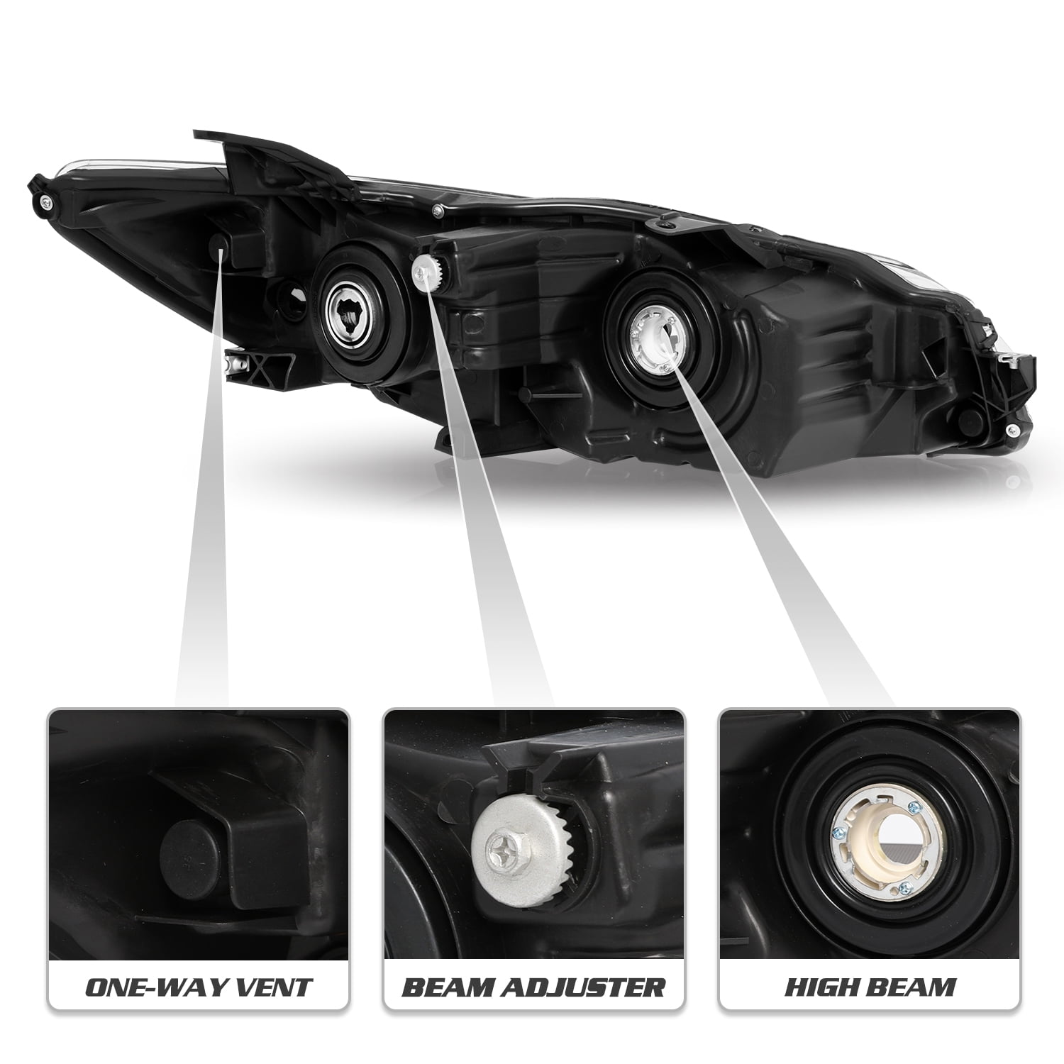 For 2015 2016 2017 Toyota Camry Projector Headlights Assembly Pair