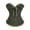 Blackish Green, variant on Gothic Tight Bustier Corset for Women Basic Bridal Zip Up Strapless Overbust Corset Front Busk Wide Waist er Boned Shapewear Victorian Renaissance Halloween Costume Black M