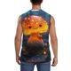 thumbnail image 4 of Fotbe Glowing Mushroom In Forest Men's Camiseta sin Mangas Estampada para Hombres, Playera Casual para Gimnasio, Entrenamiento, Playa-Small, 4 of 7