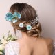 thumbnail image 3 of 15 piezas de clips para el cabello con flores falsas, accesorios para el cabello de flores para mujeres y niñas, azul y blanco, 3 of 7