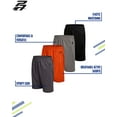 thumbnail image 4 of Pro Athlete Boys Athletic Shorts - 4 Pack Quick Dry Mesh Basketball Gym Shorts for Boys (5-16), 4 of 7