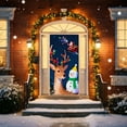 thumbnail image 6 of OEFNTAC Christmas Door Cover Polyester Tapestry Hanging Door Wrap Decoration Easy Install Holiday Party Entryway Merry Christmas Winter Door Decor Foldable Reusable Classroom 35x71in, 6 of 9