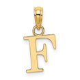 thumbnail image 1 of Diamond2Deal 14K Yellow Gold Block Letter F Initial Pendant for Women, 1 of 6