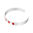 thumbnail image 4 of I Care I Teach Apple Cuff Bracelet - Stainless Steel Teacher Appreciation Gift, 4 of 5