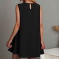 thumbnail image 7 of Women's Summer Casual Dress Round Neck Sleeveless Ruffle Tank A Line Beach Wear Comfortable Flowy Outfit Womens Casual Trendy Midi Dresses, 7 of 7