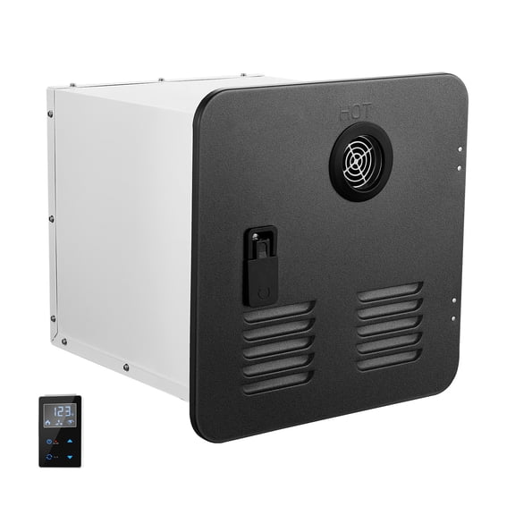 KFFKFF RV Tankless Water Heater with Instant Shower, 15 x 15-inch Black Door and Remote Control, 42000BTU Hot Water System for Comfortable Everyday Use, Perfect for RV Families, Black