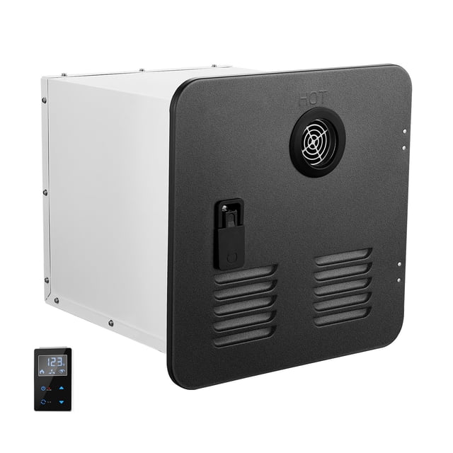 KFFKFF RV Tankless Water Heater, Instant Shower with 15 x 15 inches Black Door and Remote Controller, 42000BTU Optimized Comfort Performance Hot Water