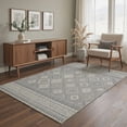thumbnail image 4 of 2x3 Rug 2x3 Entryway Rug, Machine Washable Low Pile Non Slip Backing, Indoor Doormat for Entrance, Front Door, Kitchen, Hallway and Bathroom, Diamond Print Pattern, Ash Grey, 4 of 5