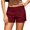 Wine, variant on Vivianyo HD Women's Double Button Fold Waist Chino Shorts, Womens Solid Straight Leg Summer Casual Short Bottoms, Women's Dark Gray, Sizes XS-XL