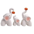thumbnail image 4 of Estatuas de elefantes de resina Gloria decorativas para bodas caqui 3 piezas, 4 of 9