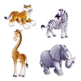 thumbnail image 1 of Recortes de animales de la selva The Beistle Company paquete de 12, 1 of 1