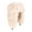 Beige, variant on Men Women Winter Fuzzy Fluffy Solid Trapper Hats Windproof Russian Ushanka Warm Ear Flaps Cold Weather