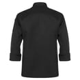 thumbnail image 2 of JanJean Unisex Men's Chef Jacket Long Sleeve Chef Coat Restaurant Kitchen Work Uniform Cook Shirts Black M, 2 of 7