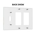 thumbnail image 2 of Flower Hello Daisy Switch Cover Decorative Wall Plate 3-Gang 2-Decor 1-Toggle Standard Size, 2 of 5