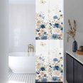 thumbnail image 3 of Window Privacy Film Navy Blue Spring Floral Stained Glass Window Film Decorative Sun Block Window Cover Elegant Pastoral Flowers Watercolor Window Clings Static Sticker for Bathroom 23.6"x78.7", 3 of 7