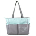 thumbnail image 6 of Baby Essentials Stars 5-Piece Diaper Bag Set Color: green/gray Size: one size, 6 of 8