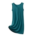 thumbnail image 3 of Shadoumai Womens Summer Nightgowns Sleeveless Plus Size Crew Neck Chemise Nightgown Long Soft Nightwear Loose Nightshirts, 3 of 5