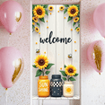 thumbnail image 5 of Decorative Design Welcome Banner Flower Theme Honeybee Pattern Sunflower Display for Home Entrance Outdoor Party Garden, 5 of 6